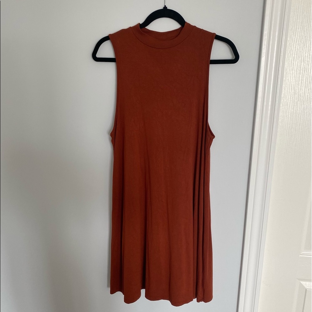 Topshop Rust Mini Dress - Picture 2 of 4